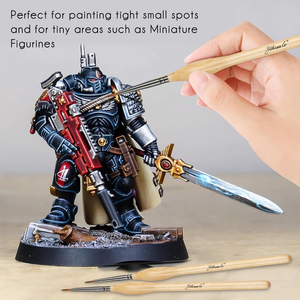 Professionnel Fine ligne huile acrylique peinture Art fournitures artiste pinceau ensemble dessin stylo avec Nylon cheveux manche en bois naturel - Product Image 3