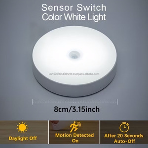 <b>LED</b> smart magnetic induction <b>light</b> USB rechargeable <b>bedroom</b> hallway <b>light</b> automatic human body sensor round cabinet <b>light</b> 5v - Product Image 5