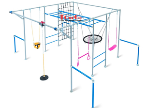 Kit de Equipamiento de Entrenamiento de Obstáculos Ninja Warrior para Niños con Slackline y Barras Colgantes - Product Image 2