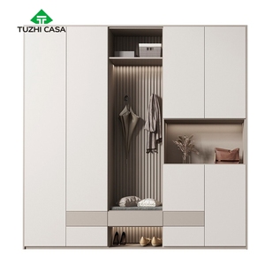 Meuble de rangement moderne extensible en <span class=keywords><strong>bois</strong></span> pour couloir et salon, <span class=keywords><strong>banc</strong></span>, armoire et étagère à chaussures - Product Image 6