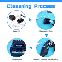 Kit de Limpieza de Cabezales de Impresión de 8 Canales, Limpiador de Tinta Eco Solvente DTF para Cabezales de Impresión Obstruidos, Máquina para Epson I3200 Dx5 Xp600 I1600