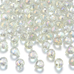 Perles en cristal rondes facettées <span class=keywords><strong>couleur</strong></span> AB brillantes, perles en plastique acrylique transparent, composants en cristal pour la fabrication de bijoux - Product Image 6