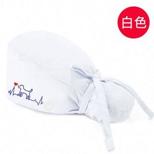 Gorro Médico Moderno de Pelo Largo de Algodón con Sensor de Movimiento, Ajustable, Colores Surtidos, con Botones y Lazos Traseros, Accesorios para Enfermeras - Product Image 2