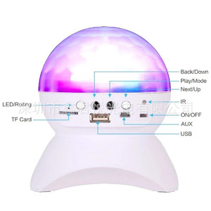 LED Magic Ball <b>Speaker</b> Light <b>USB</b> Music Stage Lamp Night Light - Product Image 3