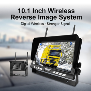 Sistema de Cámara de Reversa Inalámbrica para Vehículos, Kit de Estacionamiento con Grabador DVR de Visión Nocturna de 10.1 Pulgadas para Camiones, Inalámbrico-10.1-x38--S Wire - Product Image 3