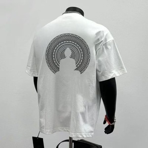 Camiseta Oversize de Algodón Orgánico 100% de Alta Calidad para Hombre, Tallas Grandes, con Logotipo Personalizado, Diseño Liso, Camisetas de Moda para Hombre - Product Image 3