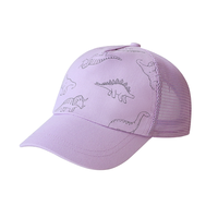 Gorra de béisbol de malla de 5 paneles personalizada con diseño de dibujos animados para niños, estampado por sublimación, OEM, venta al por mayor, mercancía para campamentos de verano