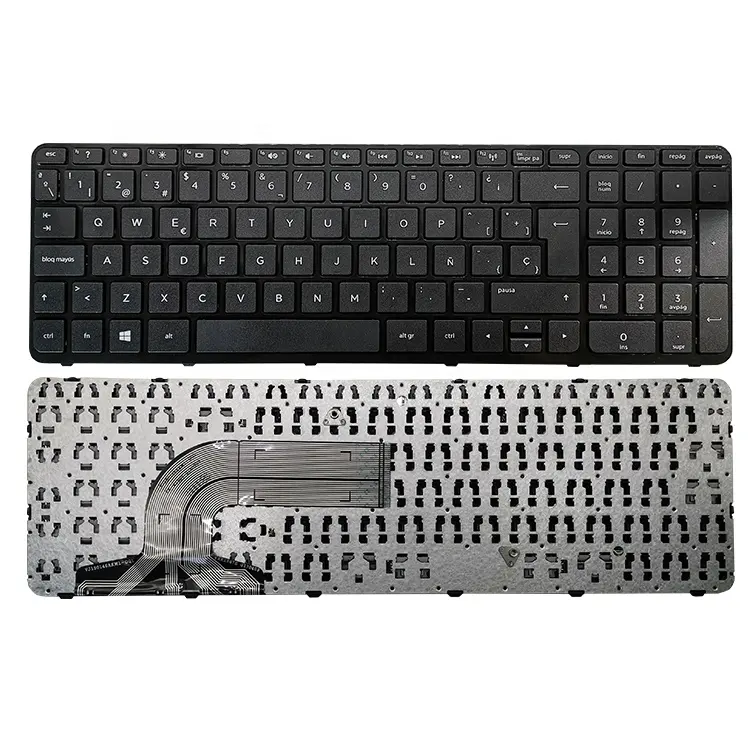 Clavier d'ordinateur portable à cadre noir interne pour clavier d'ordinateur portable HP AR 15-e clavier d'ordinateur portable