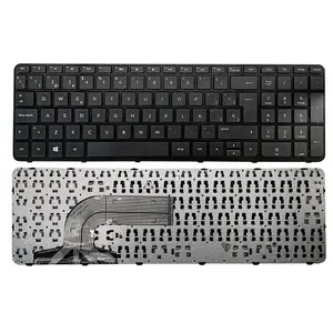 Teclado de laptop com moldura preta, teclado interno para laptop HP AR 15-e