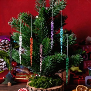 <b>Christmas</b> <b>Decorations</b> for Handmade Diy Home <b>Decoration</b> Pendant 12piece 13cm Transparent Acrylic Ice Strip High Quality - Product Image 4