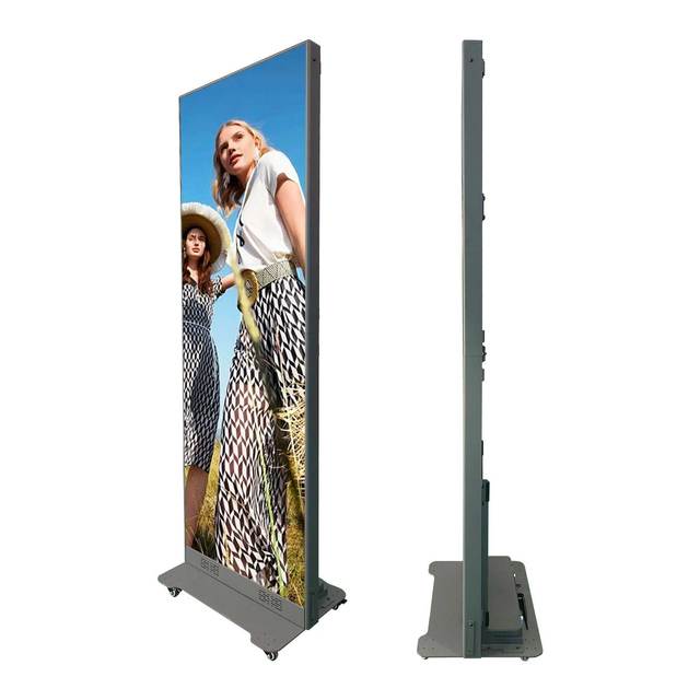 LED Poster Display Foldable Full Color High Definition Self-Supporting Electronic Billboard Size 640*1920mm 3840hz
