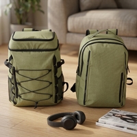 Sac à dos unisexe tendance et imperméable pour ordinateur portable, capacité 30,5-31L, en polyester avec fermeture éclair, idéal pour l'école et le travail - Vente chaude