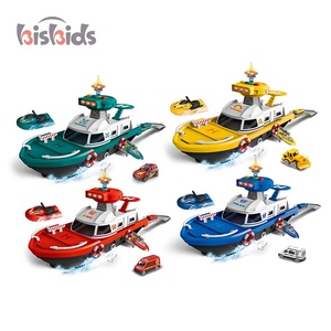 Nouveaux enfants stockage navire construction garage bateaux 1:64 voiture en métal set jouets avec lumière de musique - Product Image 2