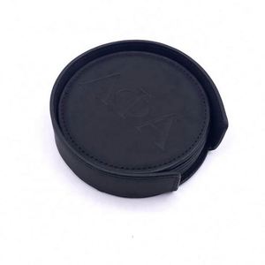 Best Selling Soft <b>Coaster</b> Fits Any Size Drinking Glasses Round Leather <b>Coasters</b> for Drinks - Product Image 2