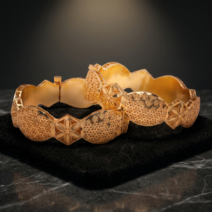 Brazaletes de Kada chapados en oro Brazaletes de Kada de moda personalizados de lujo Joyería llena de oro Oro Joyeria de Orojoy Jewelry - Product Image 3