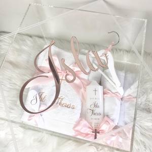 Personalised Large Clear Acrylic Keepsake <strong>Box</strong> <strong>Perspex</strong> Christening Gift <strong>Box</strong> - Product Image 1