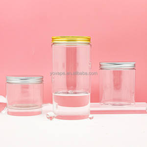 Vaso a bocca larga a basso profilo 60 g 100g 120g <span class=keywords><strong>150</strong></span> g 200 250 grammo 6 Oz 8 once marmellata di biscotti per alimenti barattolo in PET trasparente con coperchio in oro argento - Product Image 1
