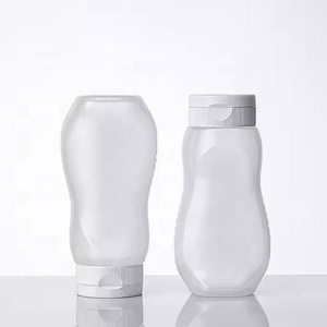 Bouteilles de sauce salade en plastique HDPE inversées de 330 ml avec bouchon à vis, pot à épices et assaisonnements de 500 ml, imprimé sérigraphié, vide - Product Image 6