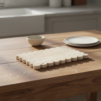 Planche en Pierre de Travertin Naturel pour Cuisine, Pâtisserie, Planche à Découper Rectangulaire Festonnée Couleur Beige Plateau de Service