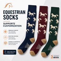Chaussettes d'équitation personnalisées avec logo, chaussettes de performance respirantes pour hommes, chaussettes d'équitation personnalisées jusqu'au genou