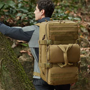 Tactical <b>Backpack</b> Large Capacity Outdoor Hiking Travel Bag With Adjustable Shoulders For Mountaineering Sports - Product Image 2