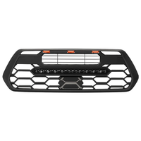 Calandre avant de voiture en plastique ABS style sport, maille noire mate, avec barre lumineuse LED, 2016-2023, pour une visibilité accrue, 100% neuf