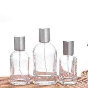 Custom Round Empty Clear/<b>Amber</b> Fragrance <b>Glass</b> Cosmetic Perfume <b>Bottles</b> 30ml 50ml 100ml with Pump Sprayer and Screen Printing - Product Image 6