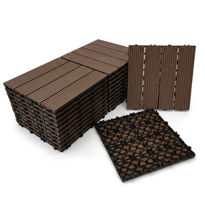 Dalles de terrasse emboîtables pour toits, résistantes aux intempéries, amovibles, flottantes, en WPC - Product Image 4