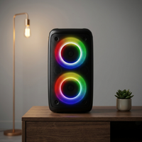 Altavoz Hy3317 con LED RGB, Carcasa de Plástico, Batería Recargable, Ideal para Fiestas al Aire Libre y Karaoke