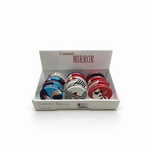 Cosmetic <b>Mirror</b> <b>Compact</b> Round With Art Design For Makeup Portable Pocket Size 12 Pack - Product Image 1