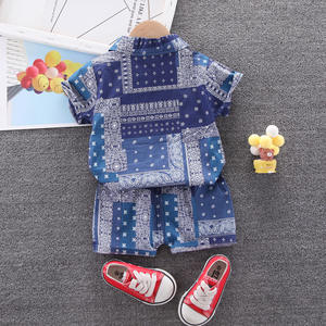 Ensemble de vêtements pour garçons de 1 à 4 ans, manches courtes, été, 2 pièces, coton, ensembles de vêtements pour bébés garçons, t-shirts - Product Image 3