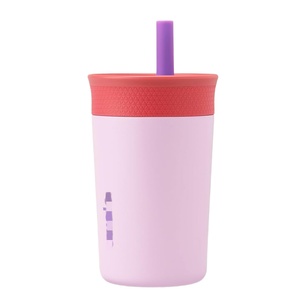 Gobelet Pastel Sans BPA 12oz - Corps en Acier Inoxydable 304, Large Ouverture pour Glace, Comprend une Paille en Silicone <span class=keywords><strong>et</strong></span> une Brosse de Nettoyage - Product Image 1