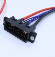 Connecteur de tiroir compatible FG11-06 50A, 6 contacts de signal, 2 contacts d'alimentation, connecteur KEL Japon, plastique noir/cuivre pour
