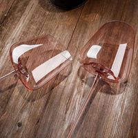 Lot de verres à champagne rose et verres à vin rouge élégants style flamant rose, gobelets à bouche inclinée, couleur personnalisée pour mariage