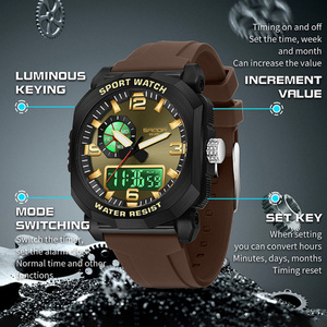 Reloj SANDA 3370 con Doble Pantalla, Reloj Deportivo para Montañismo, Luminoso, Resistente al Agua, Multifuncional, Reloj Electrónico para Hombre - Product Image 6