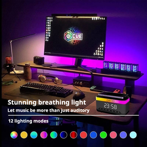 OKOP559 Reloj <span class=keywords><strong>Despertador</strong></span> con Carga Inalámbrica de 15W, Luz Ambiental RGB, Altavoz con Ruido Blanco para <span class=keywords><strong>Computadora</strong></span>, Teléfono Móvil y Hogar - Product Image 4