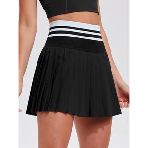 Falda de tenis plisada para mujer, falda pantalón de golf de cintura alta con bolsillos, falda deportiva transpirable para entrenamiento, tela tejida 100% poliéster - Product Image 2