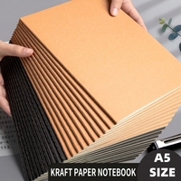 Cahiers de notes personnalisés pour étudiants, format A5, avec couverture en papier kraft, classeur imprimé, reliure cousue, cadeau