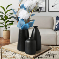 Ensemble 3 Vases Aromathérapie Rétro Eco en Céramique Style Antique Moderne Offre Spéciale Décor à la Maison Arrangement de Fleurs Bouteilles de Décoration