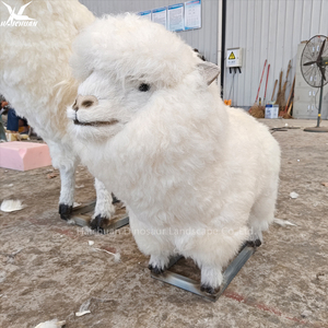 Personalizable tamaño <span class=keywords><strong>real</strong></span> Animatronic Animal cabra lindo realista Merino oveja estatua con piel <span class=keywords><strong>Real</strong></span> para la decoración de la granja - Product Image 2