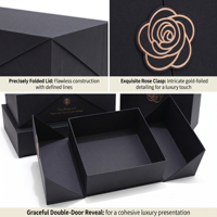 Caja de Regalo de Papel con Cierre Magnético y Papel de Regalo con Logotipo Estampado en Foil Personalizado Minghong, MOQ Bajo, para Pequeñas Tiendas de Regalos y Fiestas