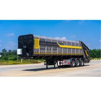 Semi-remorque compacteuse de déchets robuste de 47 mètres cubes à haut taux de compactage pour le transport de déchets sanitaires