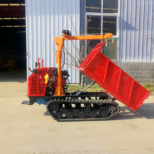 Mini transporteur chenillé de chantier, mini tombereau électrique autochargeur en caoutchouc et béton, à vendre - Product Image 4