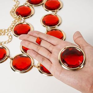 Cinturón Raven con Piedras Preciosas Rojas, Cadena de Cintura Ajustable, Conjunto de Joyería para Disfraces de Cosplay, Accesorio de Moda Unisex - Product Image 6