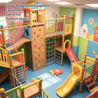 Aire de jeux intérieure écologique et ludique pour enfants, conception 3D, plan de chantier, sécurité commerciale, personnalisation de l'environnement, divertissement assuré