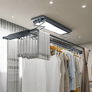 Remote controlled lifting balcony intelligent drying rack home automatic retractable drying pole electric drying rack - Product Image 3
