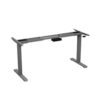 Bureau assis-debout électrique à double moteur, hauteur réglable 660-1310 mm, avec support d'écran dissimulé, poste de travail hospitalier