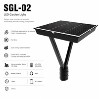 Lampes solaires de jardin élégantes en aluminium pur, étanches IP65, 50W, à économie d'énergie, avec CRI 80 et angle de faisceau