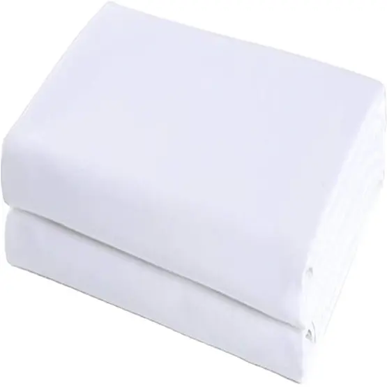 Drap plat en microfibre brossée Super douce blanche/drap de lit pour hôtel/hôpital