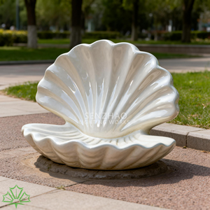 Sculpture moderne en résine acrylique avec coquillages et perles, nouvelle conception Senzhao, pour décoration extérieure - Product Image 4